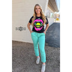 Turn heads in our black desert lips tee with vibrant neon detail. Soft stretch unisex fit plus sizes SM–3XL. Ships fast
