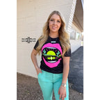 Turn heads in our black desert lips tee with vibrant neon detail. Soft stretch unisex fit plus sizes SM–3XL. Ships fast