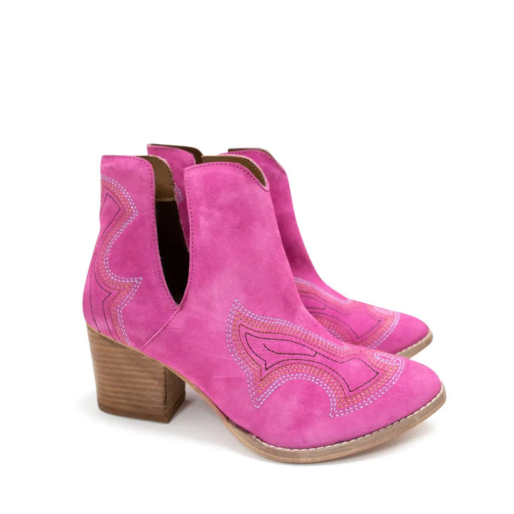 Next Journey Ankle Booties in Magenta - Shoes