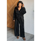 Look stylish this party season with our Night Out Black Plisse Jumpsuit. Crafted from silky accordion plisse
