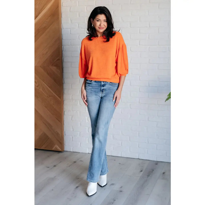 Oh So Aware Orange Sweater – Cozy Confident and Bold - Tops