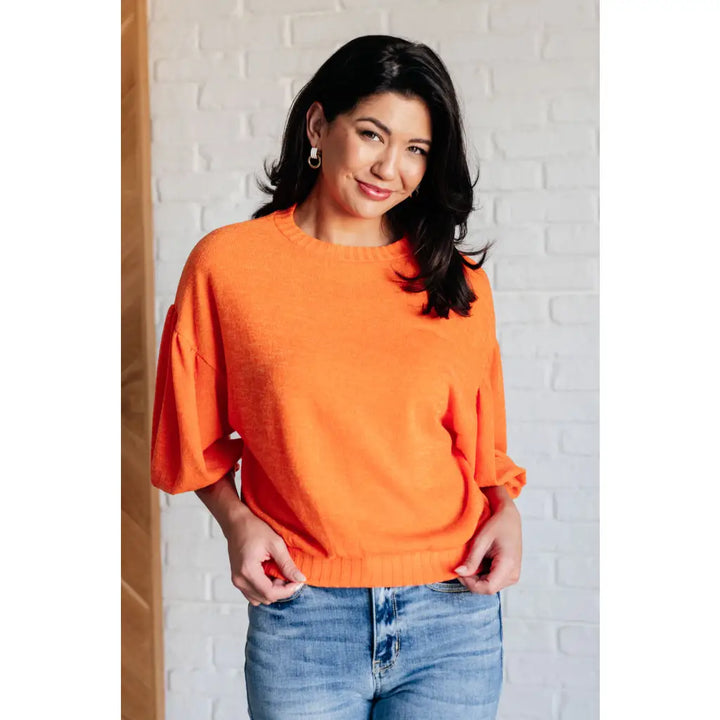 Oh So Aware Orange Sweater – Cozy Confident and Bold - Tops