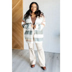 Fall in love with our Ombre Feelings Striped Cardigan! Made from a soft and cozy brushed sweater knit it features deep