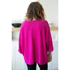 Wrap yourself in comfort with our Pink Thoughts Chenille Top. Featuring a cozy chenille knit round neckline drop
