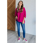 Wrap yourself in comfort with our Pink Thoughts Chenille Top. Featuring a cozy chenille knit round neckline drop