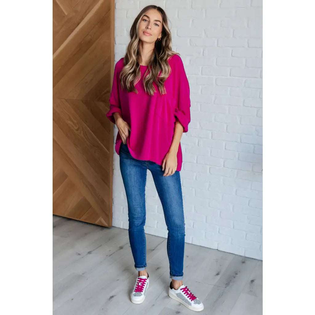 Wrap yourself in comfort with our Pink Thoughts Chenille Top. Featuring a cozy chenille knit round neckline drop