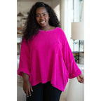 Wrap yourself in comfort with our Pink Thoughts Chenille Top. Featuring a cozy chenille knit round neckline drop