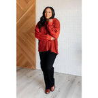 Textured caramel hoodie with v-neck elbow patches and an oversized fit. Fall boutique style plus size friendly for cozy
