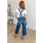 Step out in style with Priscilla High Rise Crop Wide Leg Denim Overalls from Judy Blue! These chic retro-style overalls