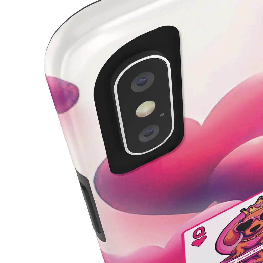 Queen of My Heart Pink Phone Case – Doxie Edition by Sweet Roo Bou™