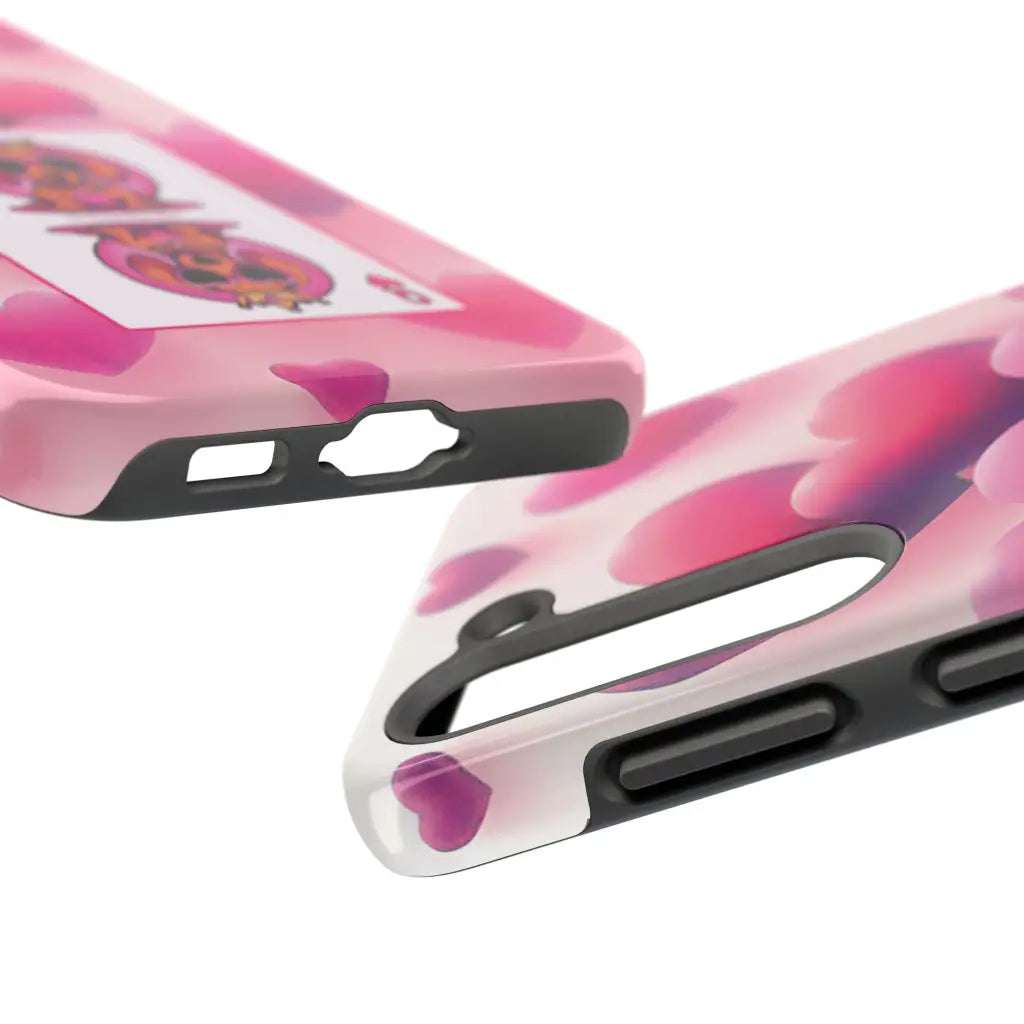 Queen of My Heart Pink Phone Case – Doxie Edition by Sweet Roo Bou™