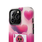 Queen of My Heart Pink Phone Case – Doxie Edition by Sweet Roo Bou™