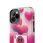 Queen of My Heart Pink Phone Case – Doxie Edition by Sweet Roo Bou™