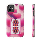 Queen of My Heart Pink Phone Case – Doxie Edition by Sweet Roo Bou™