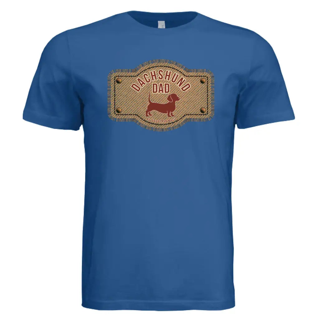 Exclusive red dachshund dad tee featuring artwork by Sweet Roo Bou™. A doxie must-have! Soft BELLA + CANVAS fit