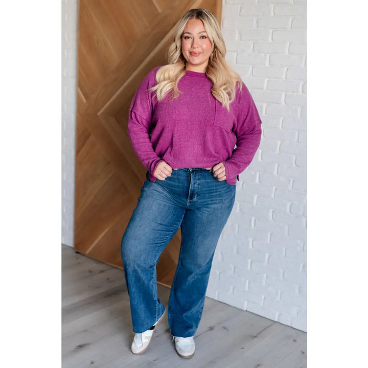 Relax Already Sweater in Light Plum - Tops