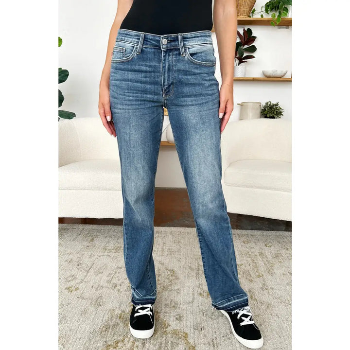 Released Hem Mid Rise Judy Blue Jeans