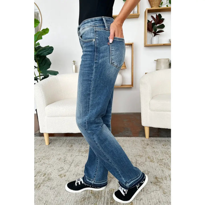 Released Hem Mid Rise Judy Blue Jeans