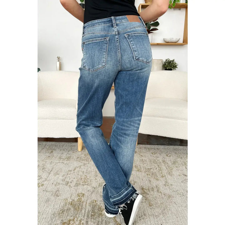 Released Hem Mid Rise Judy Blue Jeans