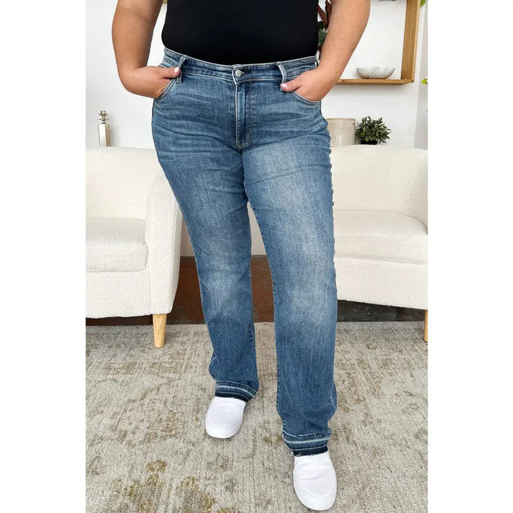 Released Hem Mid Rise Judy Blue Jeans