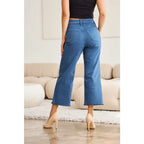 Introducing our new RFM Tummy Control Cropped Chloe Jeans in Blue Slate! These stylish jeans feature a high waist