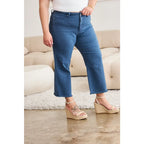Introducing our new RFM Tummy Control Cropped Chloe Jeans in Blue Slate! These stylish jeans feature a high waist