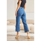 Introducing our new RFM Tummy Control Cropped Chloe Jeans in Blue Slate! These stylish jeans feature a high waist