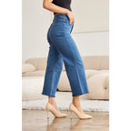Introducing our new RFM Tummy Control Cropped Chloe Jeans in Blue Slate! These stylish jeans feature a high waist