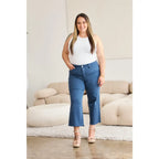 Introducing our new RFM Tummy Control Cropped Chloe Jeans in Blue Slate! These stylish jeans feature a high waist