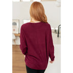 Oversized dolman top in wine jersey knit with relaxed fit and soft drape. Perfect plus size friendly everyday
