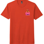 Pumpkin tee with Roxy Roo’s miniature dachshund silhouette paw print bow unisex fit and cozy comfort for fall pumpkin
