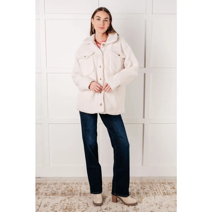 Shrouded in Sherpa Coat – Luxe Warmth and Effortless Style