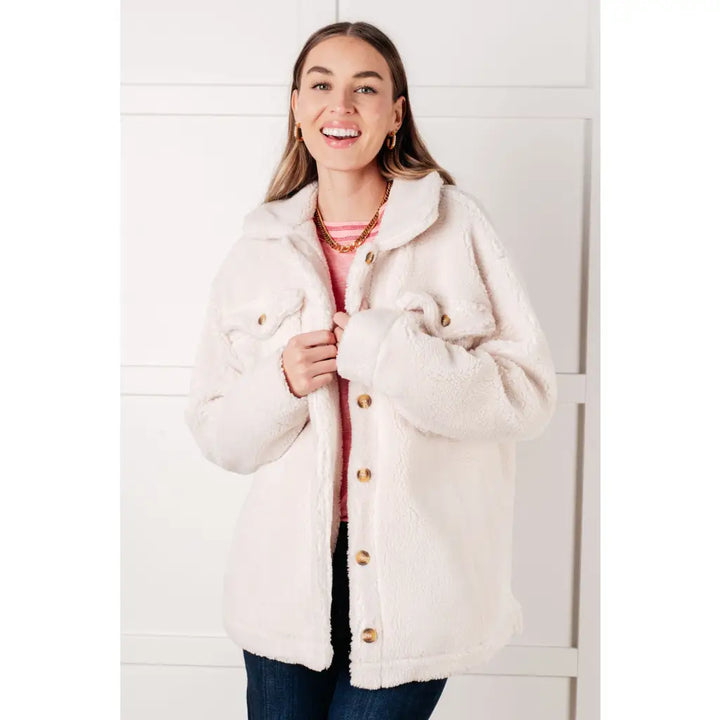 Shrouded in Sherpa Coat – Luxe Warmth and Effortless Style