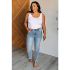 Get ready to elevate your denim game with our Side Panel High Rise Slim Judy Blue Jeans. Easily style for just about