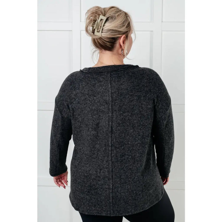 Simply Soft Sweater in Black - Tops