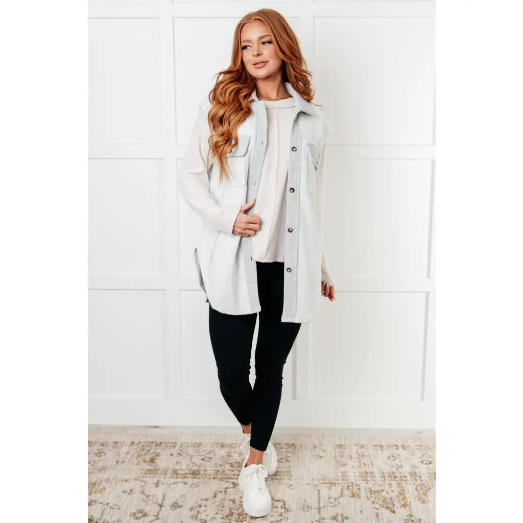 Take on the day in style and comfort with our Simply Soft Sweater Sand Beige. Made from luxurious stretchy brushed