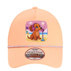 🧢 Flattering mini doxie women’s rope hat in fun beachy colors. Features cute and exclusive dachshund artwork by Sweet