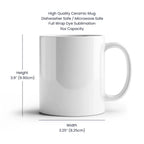 Classic white ceramic mug with Sweet Roo Bou™ design and Boujee Coffee Time© energy. Great gift in 11 or 15 oz.