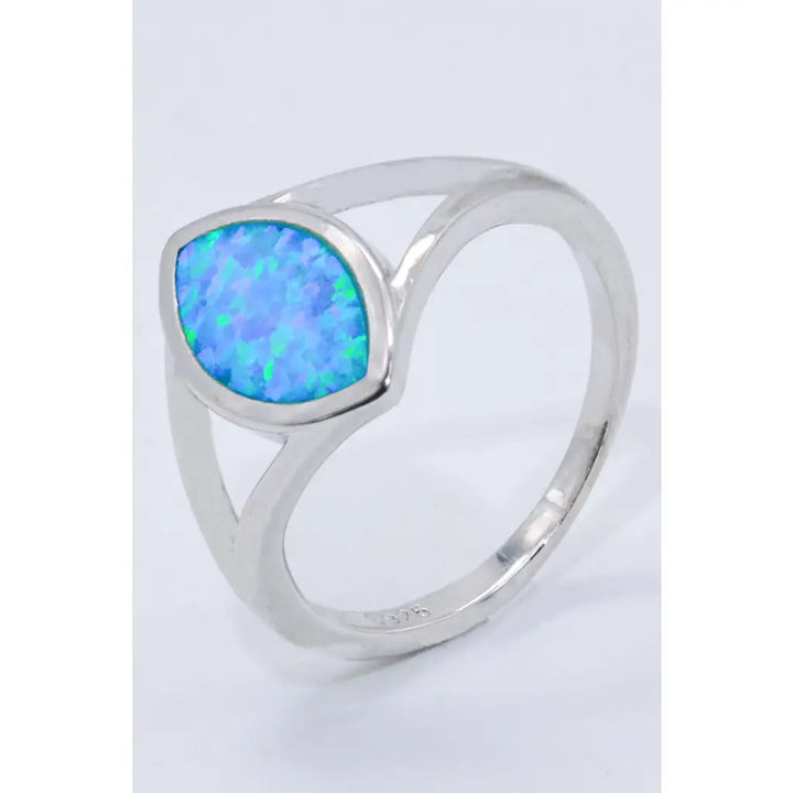 Sky Blue Opal 925 Sterling Silver Ring