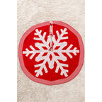 Your Christmas tree isn’t complete until you add this cute Snowflake Knit Tree Skirt! Constructed with a stretchy knit