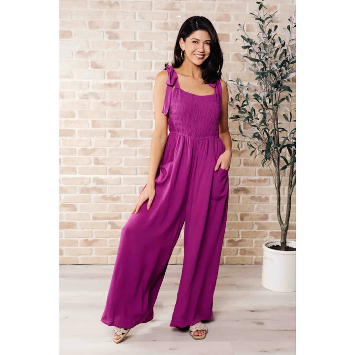 Social Graces Wide Leg Jumpsuit - Jumpsuits & Rompers