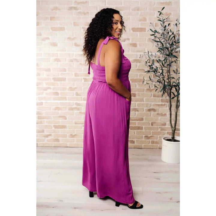 Social Graces Wide Leg Jumpsuit - Jumpsuits & Rompers