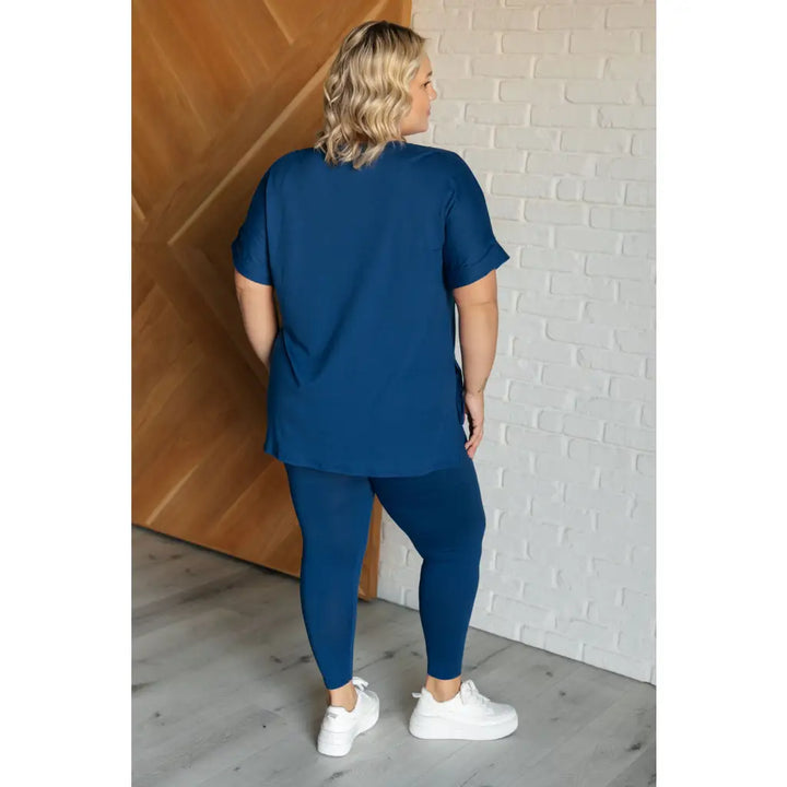 Soft Serve Matching Set in Cobalt Blue - Athleisure