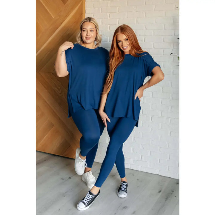 Soft Serve Matching Set in Cobalt Blue - Athleisure