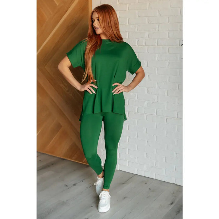 Soft Serve Matching Set in Emerald Green - Athleisure