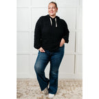 Stay cozy in our Speak Your Thoughts Bubble Hoodie Black. Made from bubble knit fabric this hoodie will keep you warm