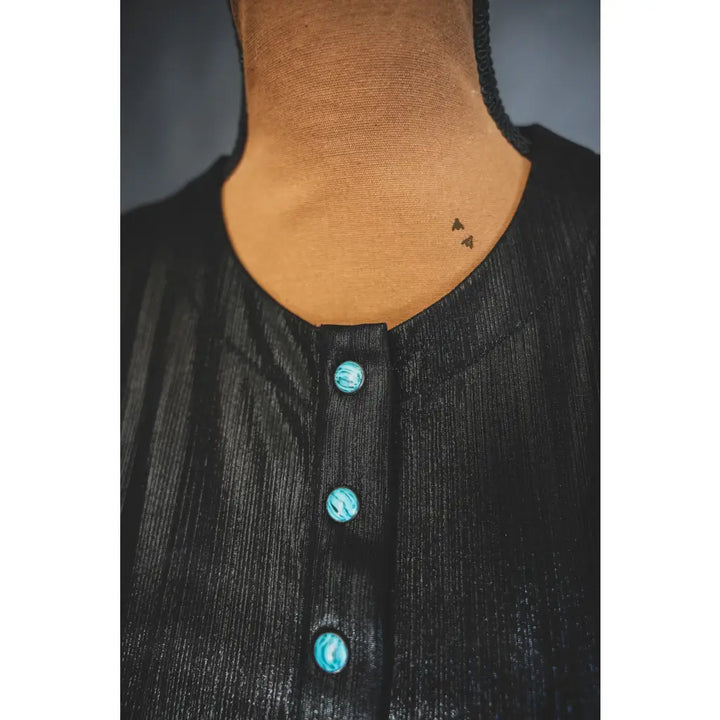 Spur On Basic Top in Metallic Midnight - SHIMMERY BASIC TOP