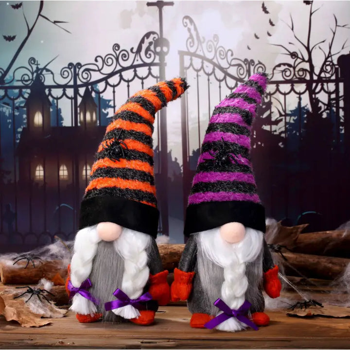 Stripes Are Nice Halloween Gnomes Set of 2 - Womens