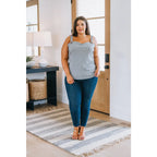 Shop the Such a Sweetheart Ribbed Tank in Grey comes SM to 3XL. Flattering ribbed knit with stretch plus size-friendly