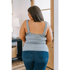 Shop the Such a Sweetheart Ribbed Tank in Grey comes SM to 3XL. Flattering ribbed knit with stretch plus size-friendly